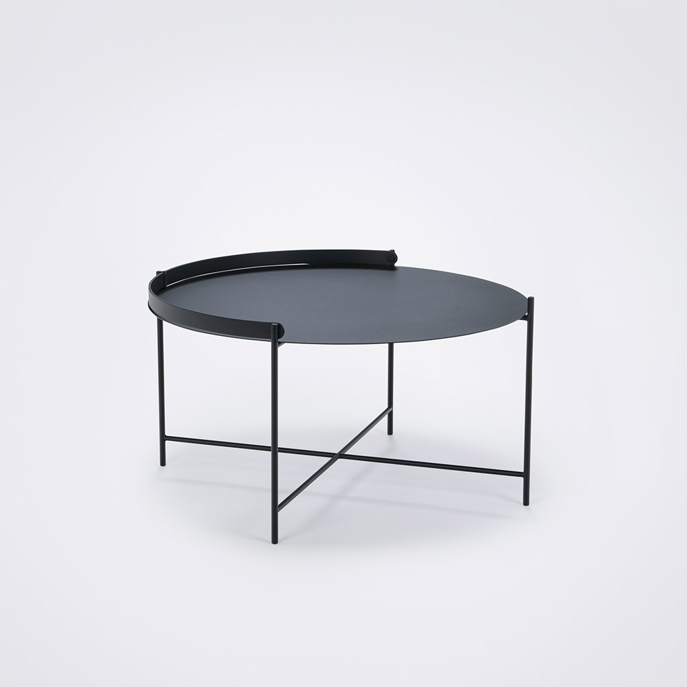 Вуличний стіл Houe 10913 1212 Edge Tray table Diametr 76 cm black /black legs. Изображение 1