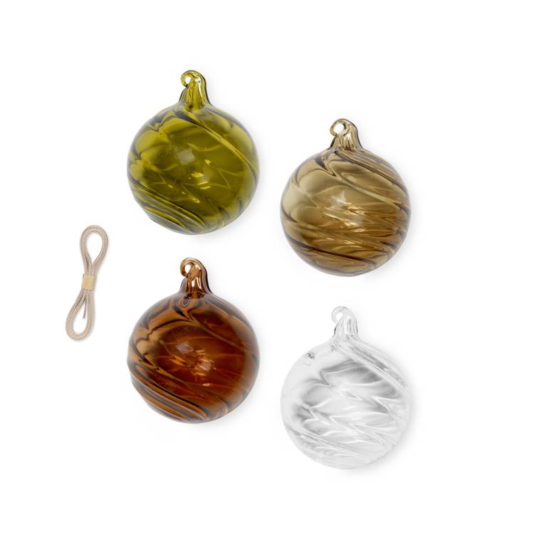 Сет з 4 декоративних прикрас ferm Living Twirl Ornaments M 1104264554. Изображение 1
