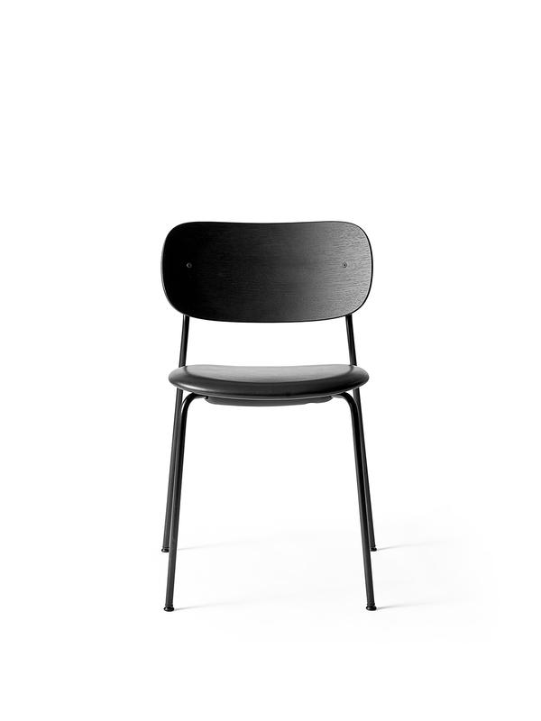 Стілець Audo Copenhagen Co Dining Chair, upholstered seat, black oak/dakar leather. Изображение 1