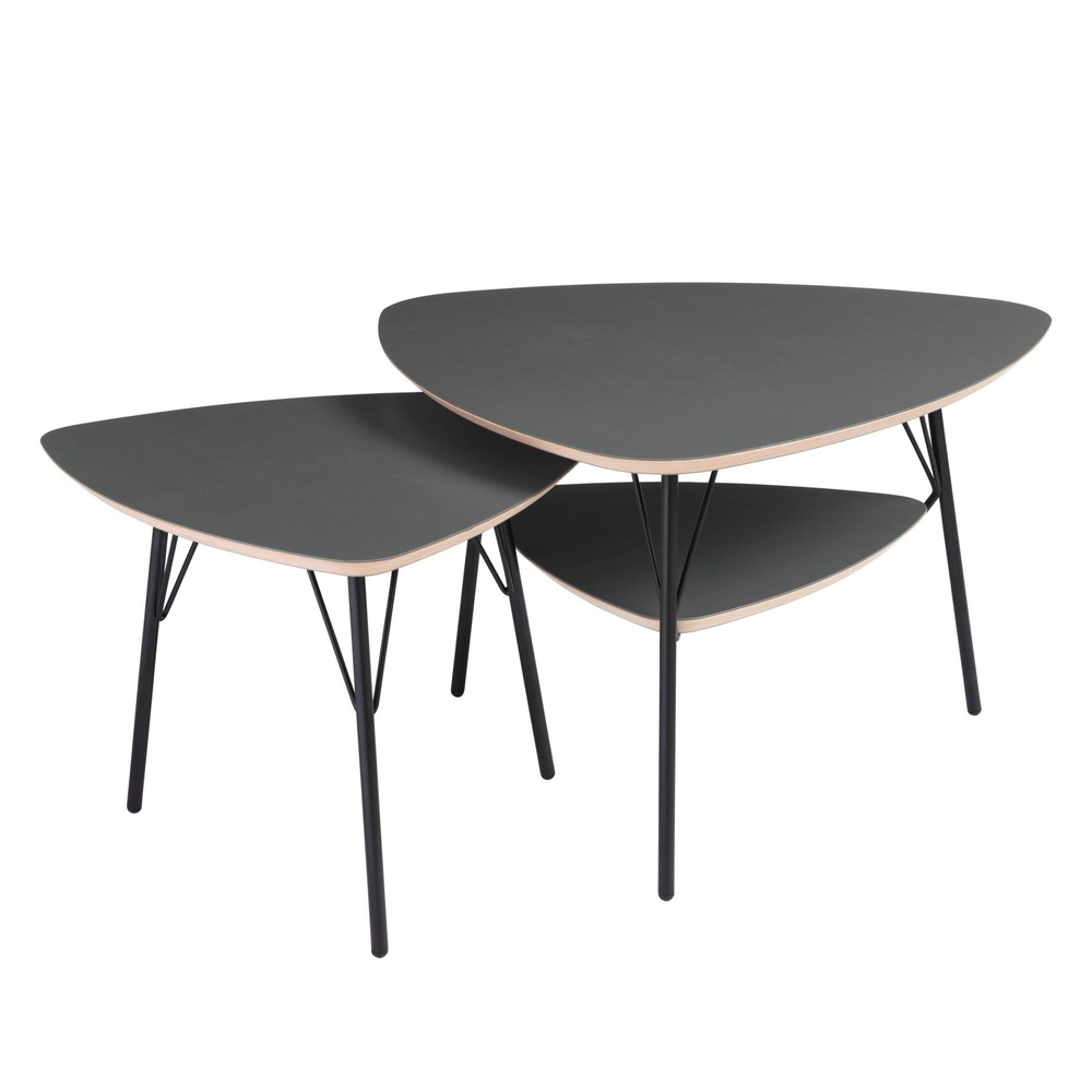 Столик Vermund VL1310-VL1312, grey linoleum tabletop, black swivel base. Изображение 1