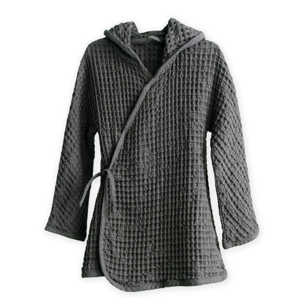 Халат The Organic Company Big Waffle Kids  Bathrobe Dark Grey