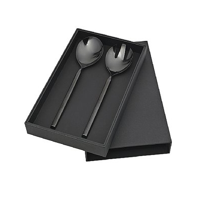 Набір ложок для салату Broste Copenhagen Tvis из 2 предметів titanium black. Изображение 1