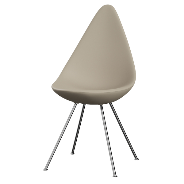 Стілець Fritz Hansen Series Drop™, Deep clay, powder coated steel, warm graphite