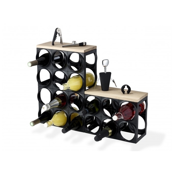 Винна шафа Nuance Wine rack (2 елемента - підставка, дерев'яна накладка) 