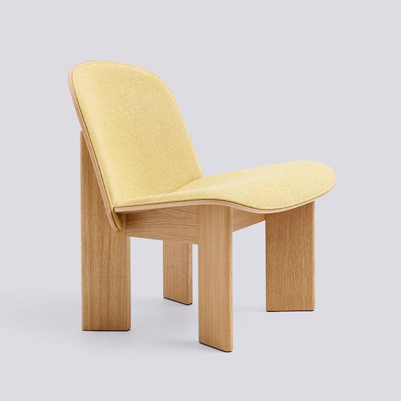 Крісло HAY Chisel Lounge Chair-Water-based lacquered oak Front upholstery-Tadao-200. Изображение 1