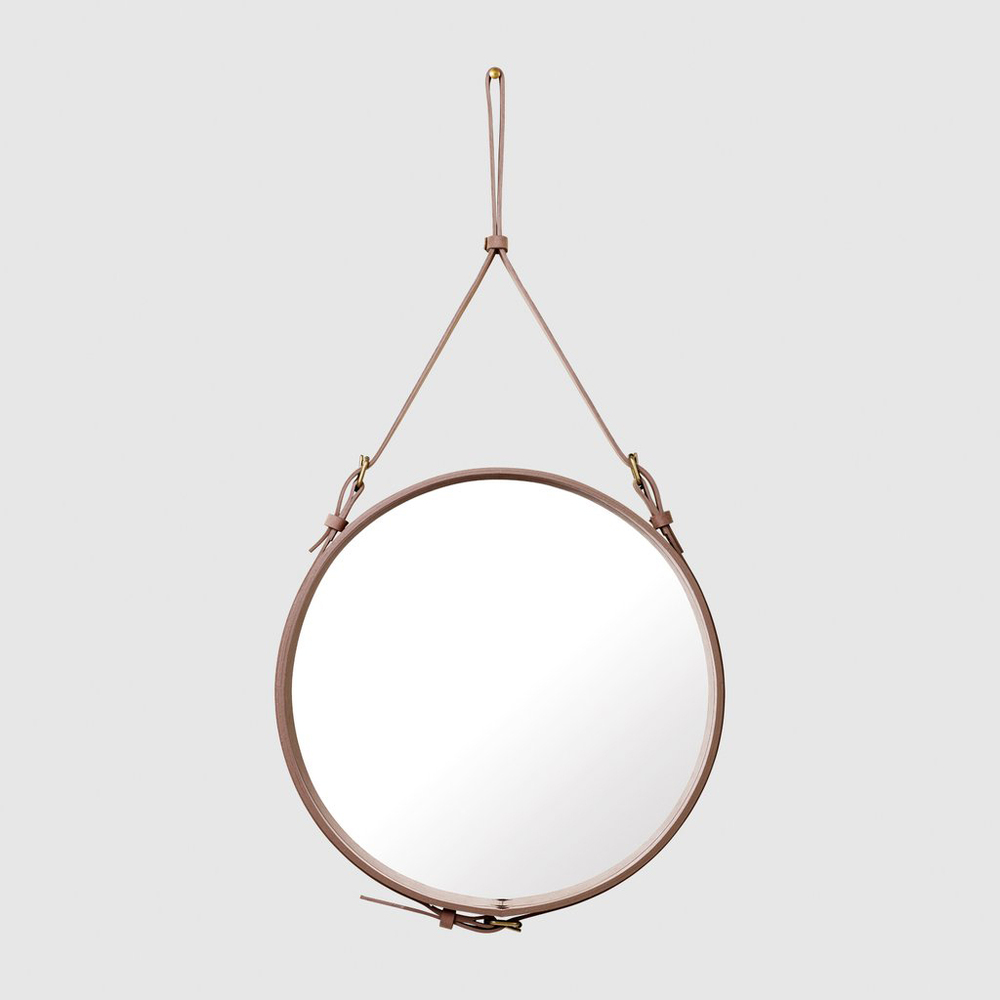 GUBI Adnet Wall Mirror - Circular - Dia. 58 Alcantara. Изображение 1