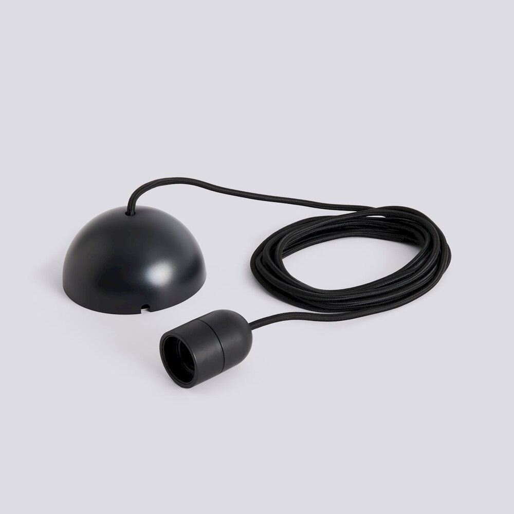 Шнур з канопі та патроном для лампочки HAY Common Pendant Cord set-Soft black. Изображение 1
