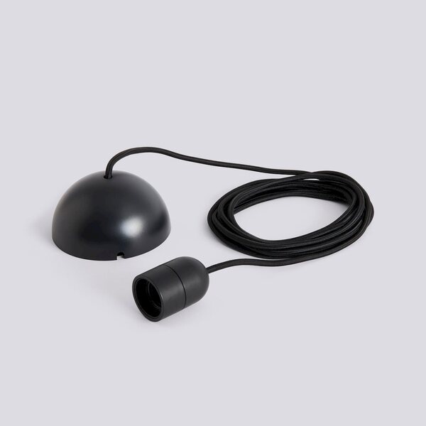 Шнур з канопі та патроном для лампочки HAY Common Pendant Cord set-Soft black