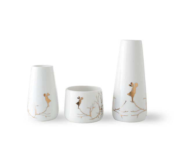 Набір підсвічників 3 предмета Wik & Walsoe Alv gold 