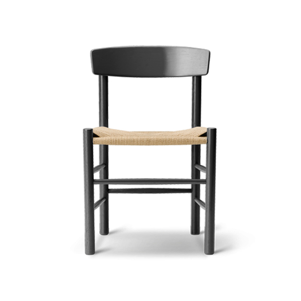 Стілець Fredericia J39 chair in base black oak, seat natural paper yarn