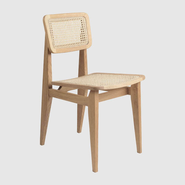 GUBI C-Chair Dining Chair - French Cane