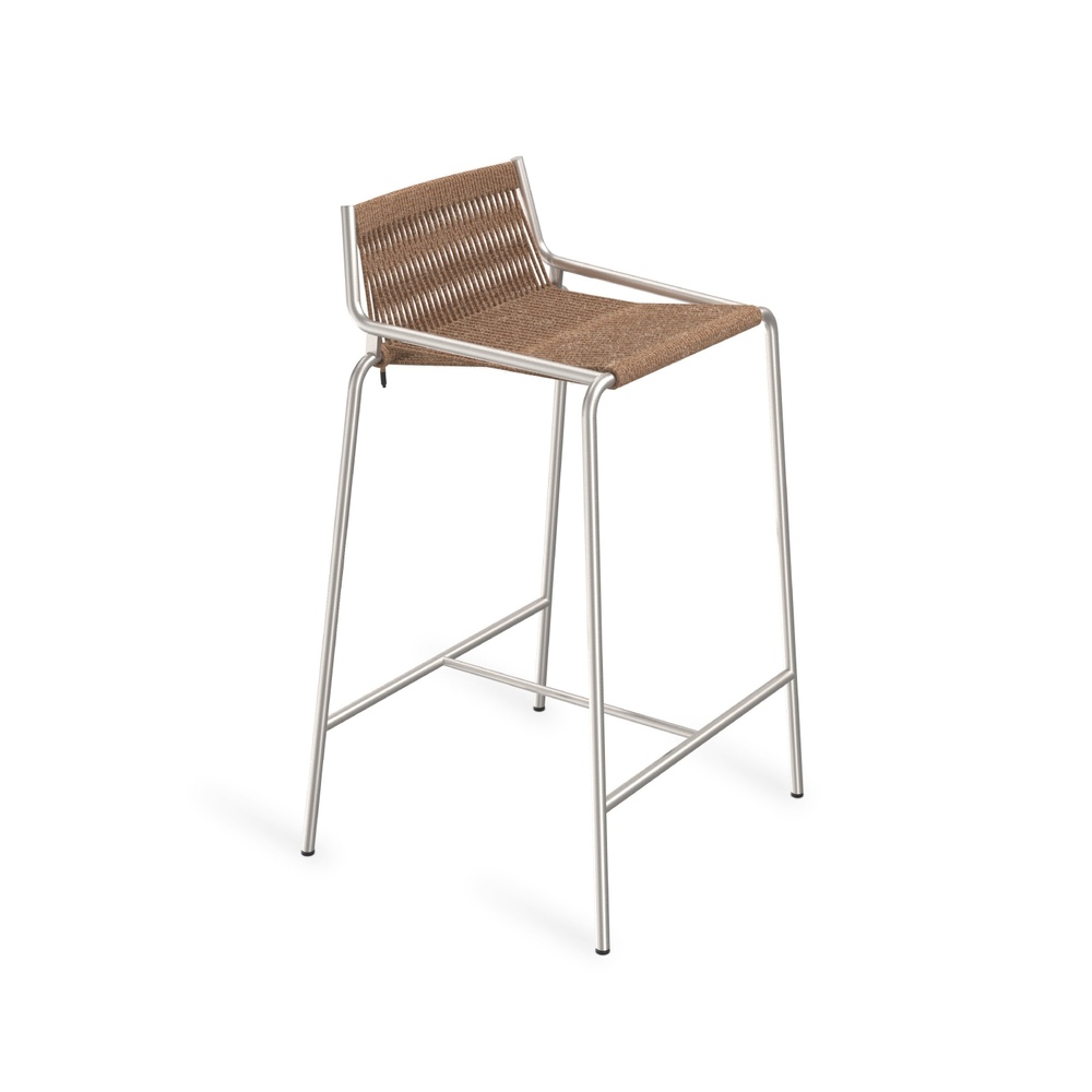 Noel Counter Chair I Steel Base / Brown Wool. Изображение 1