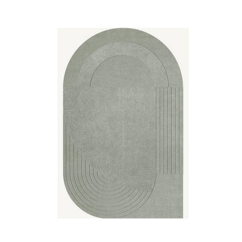 Килим Layered CIRCULAR WOOL RUG SAGE. Изображение 1