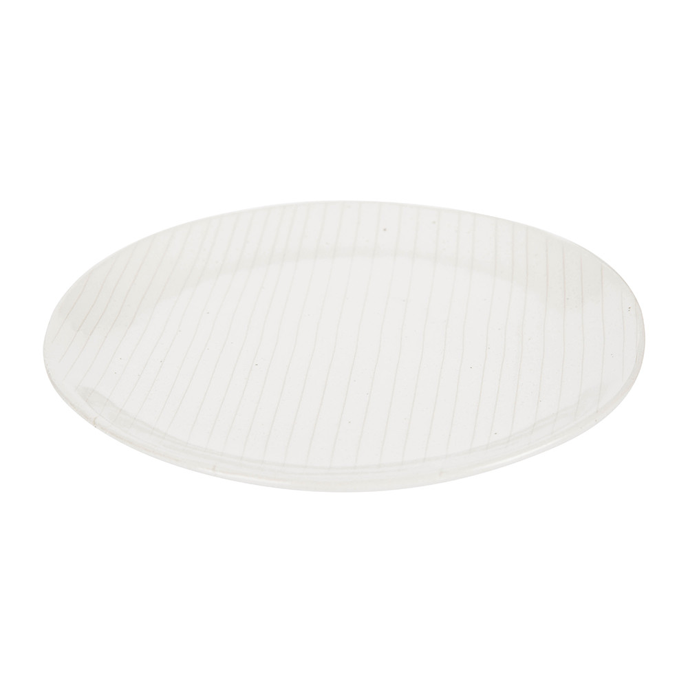 Десертна тарілка Broste Copenhagen Copenhagen ivory with stripe . Изображение 1