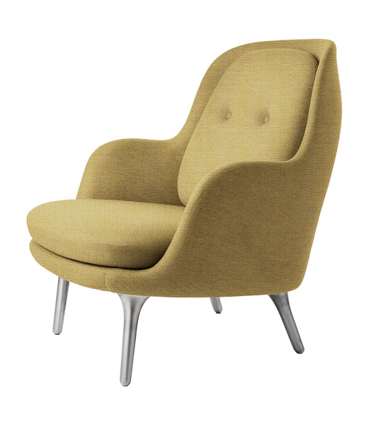 Крісло Fritz Hansen Fri™ easy chair, fabric, brushed aluminium base