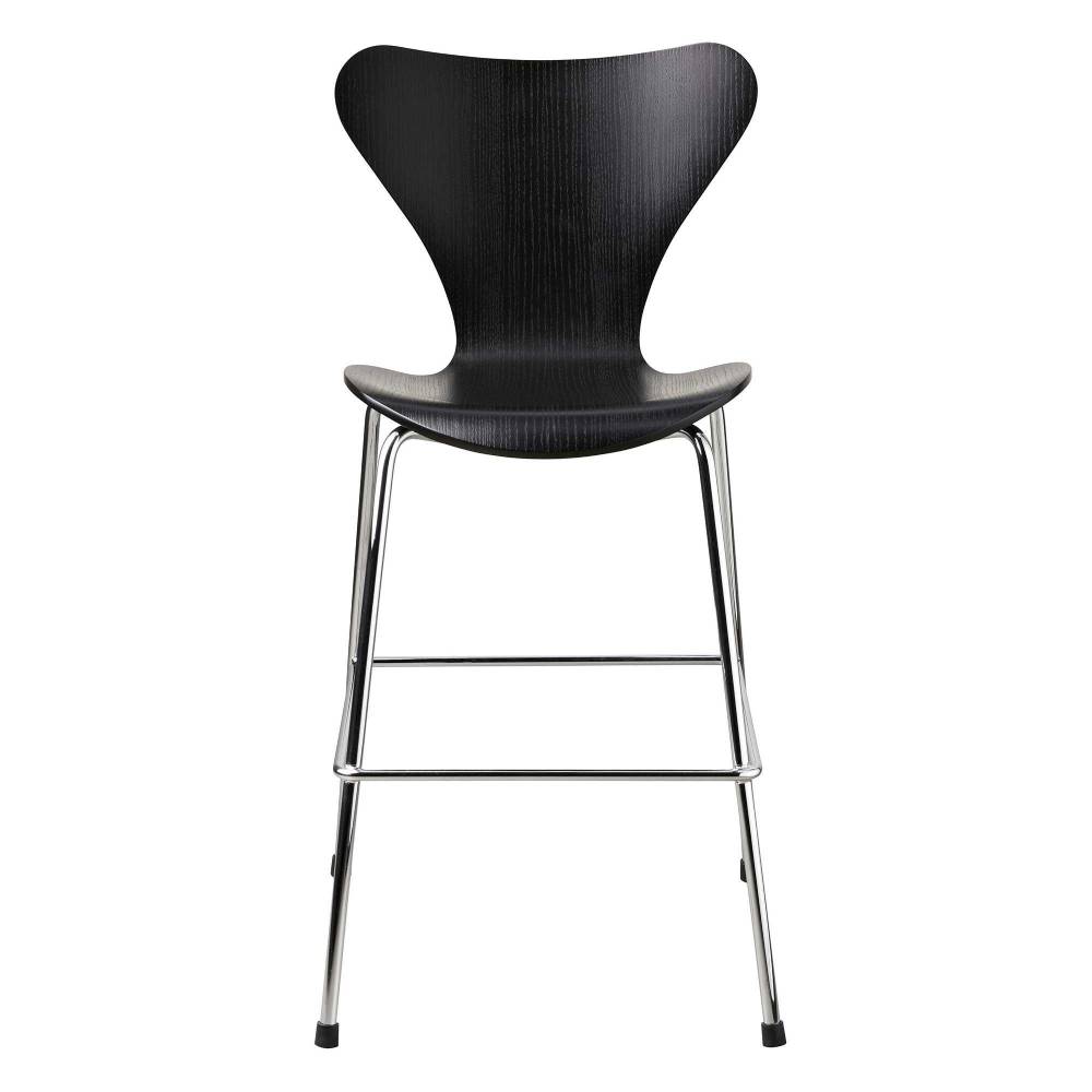 Стілець Fritz Hansen Series 7 Junior, Black Ash - Chromed base. Изображение 1