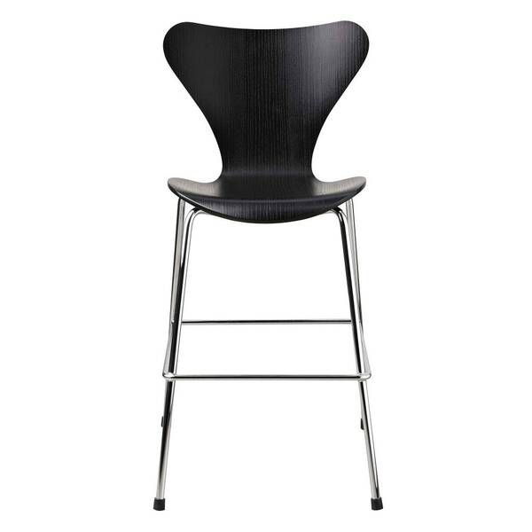 Стілець Fritz Hansen Series 7 Junior, Black Ash - Chromed base