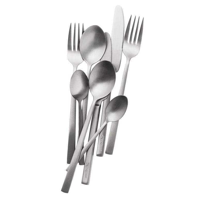 Набір столових приборів( 4 виделки, 4 ножа, 4 ложки, 4 чайних ложки) 130122 Cutlery 16 pieces satin finish. Изображение 1