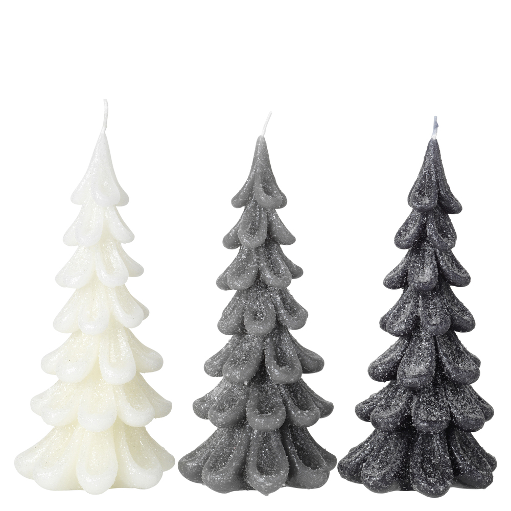 Свічка Broste Copenhagen Christmas tree egret\grey\forrest. Изображение 1