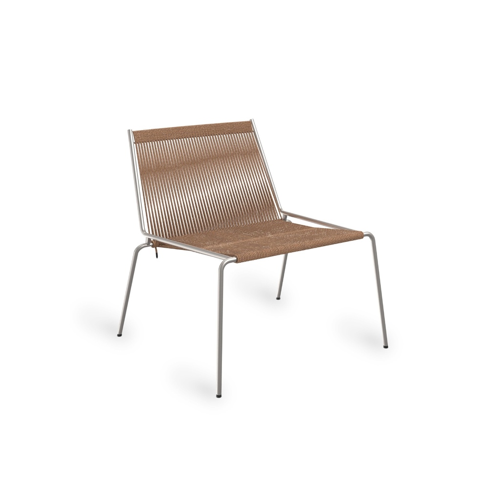 Noel Lounge Chair I Steel Base / Brown Wool. Изображение 1