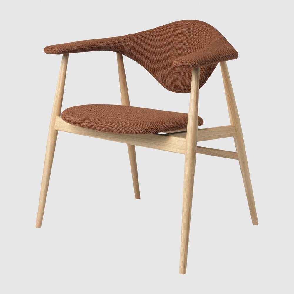 GUBI Masculo Dining Chair - Fully Upholstered - Wood base. Изображение 1