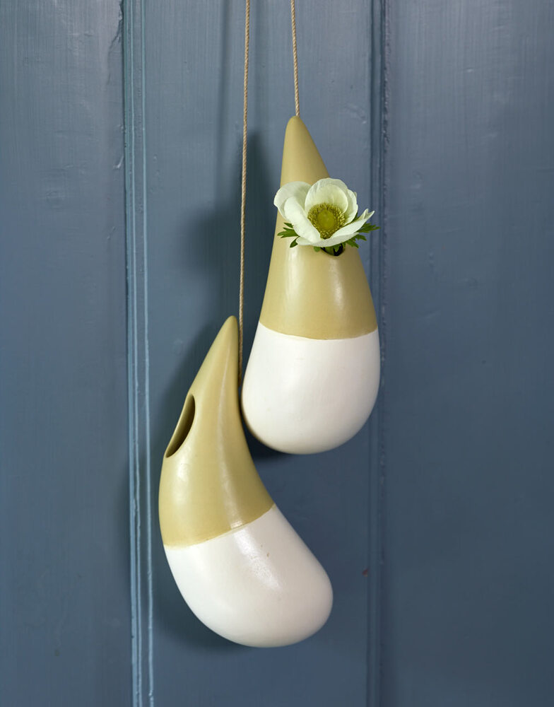 Ваза Ment  tårevase 2 farget HVIT\Honning . Изображение 1