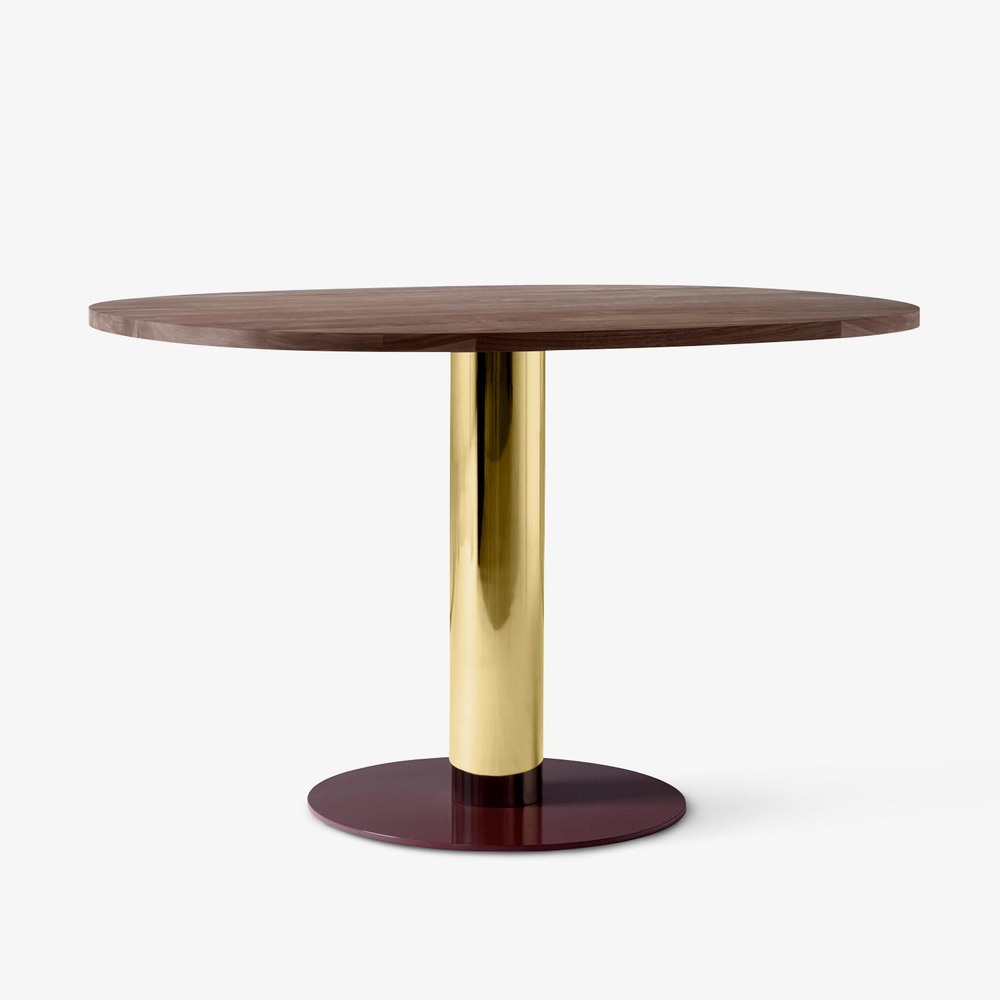 Стіл &tradition Mezcla JH22 - oiled walnut with brass and burgundy. Изображение 1