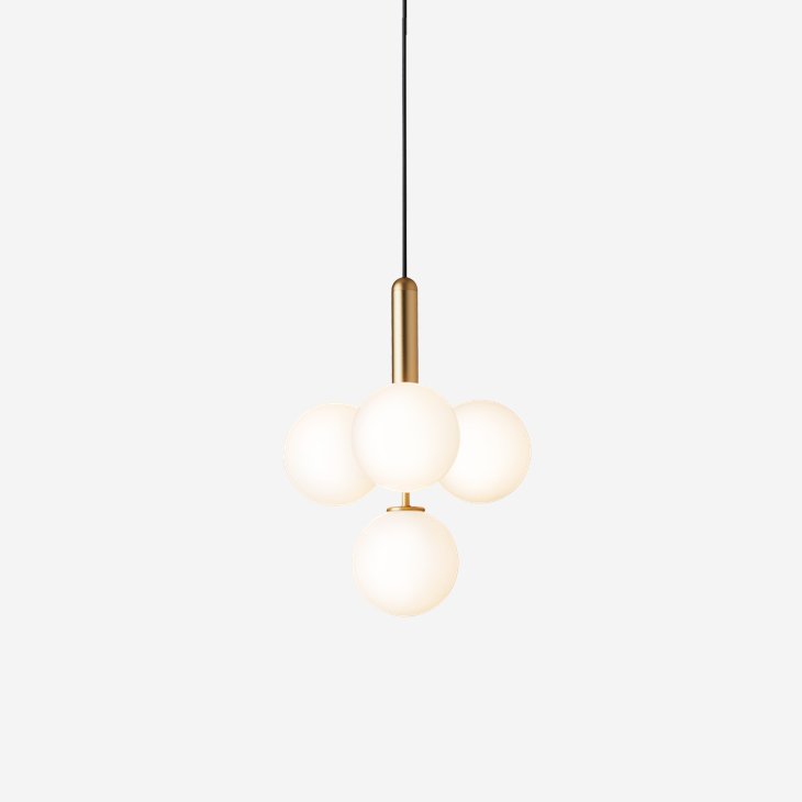 Підвісний світильник NUURA MIIRA 4 BRASS OPAL. Изображение 1