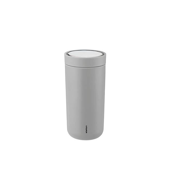 Термочашка Stelton To Go Click, mat light grey, 685-13. Изображение 1